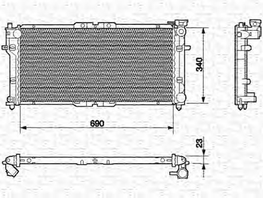 Imagine Radiator, racire motor MAGNETI MARELLI 350213518000