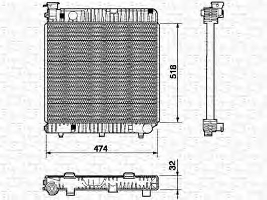 Imagine Radiator, racire motor MAGNETI MARELLI 350213523000