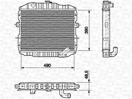 Imagine Radiator, racire motor MAGNETI MARELLI 350213548000