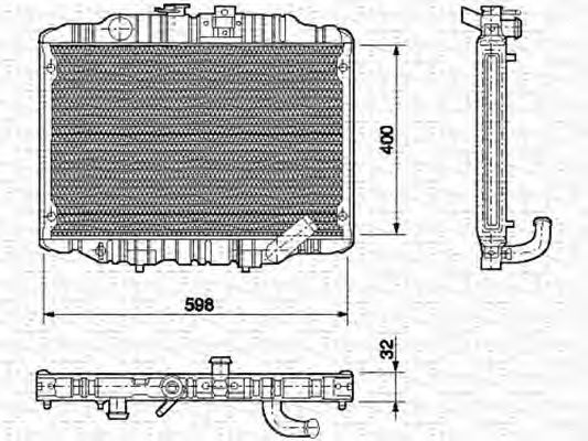 Imagine Radiator, racire motor MAGNETI MARELLI 350213550000