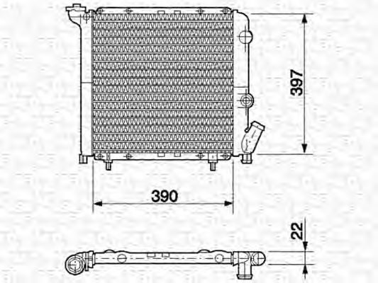 Imagine Radiator, racire motor MAGNETI MARELLI 350213615000