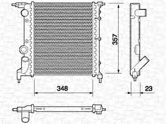 Imagine Radiator, racire motor MAGNETI MARELLI 350213618000