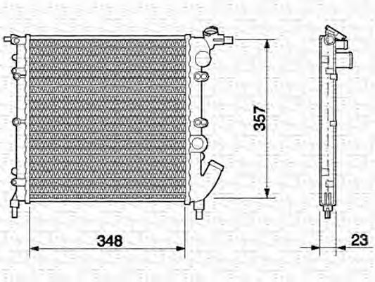 Imagine Radiator, racire motor MAGNETI MARELLI 350213620000