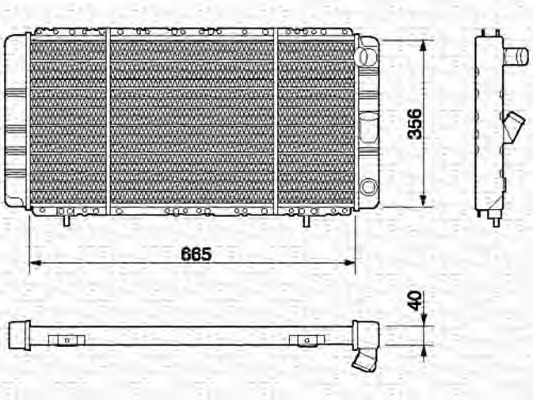 Imagine Radiator, racire motor MAGNETI MARELLI 350213626000