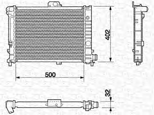 Imagine Radiator, racire motor MAGNETI MARELLI 350213631000