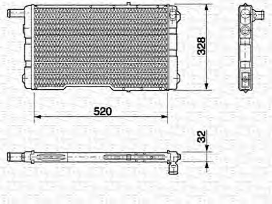 Imagine Radiator, racire motor MAGNETI MARELLI 350213635000