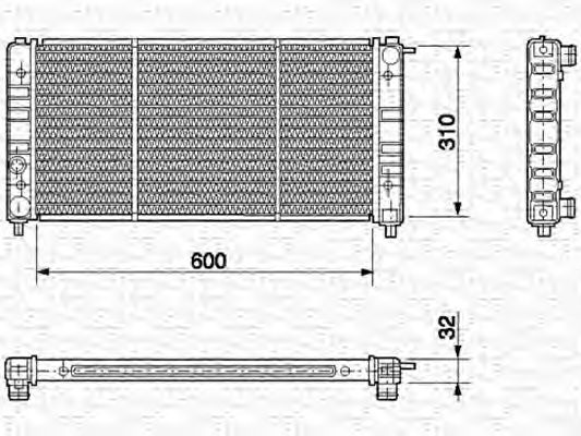 Imagine Radiator, racire motor MAGNETI MARELLI 350213636000