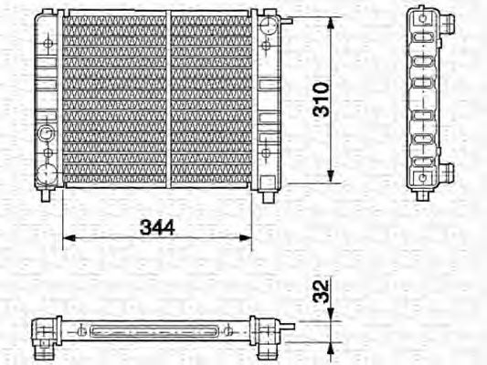 Imagine Radiator, racire motor MAGNETI MARELLI 350213637000