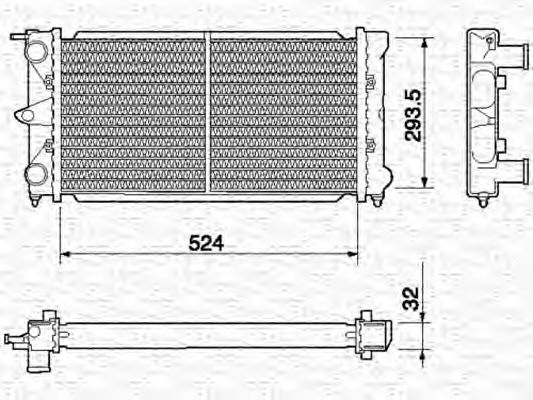 Imagine Radiator, racire motor MAGNETI MARELLI 350213645000