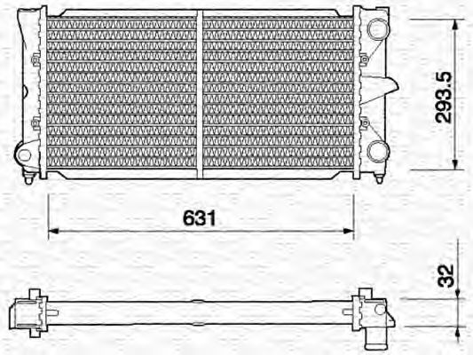 Imagine Radiator, racire motor MAGNETI MARELLI 350213648000