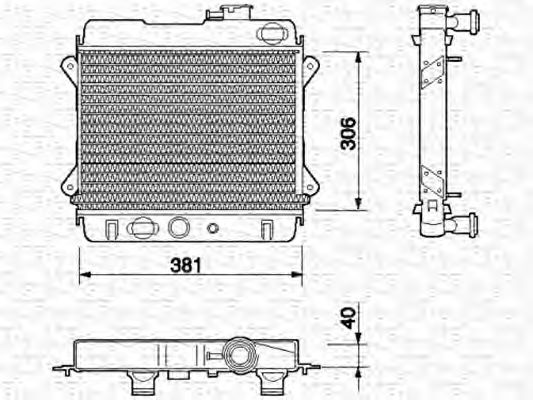 Imagine Radiator, racire motor MAGNETI MARELLI 350213669000