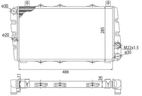 Imagine Radiator, racire motor MAGNETI MARELLI 350213671003