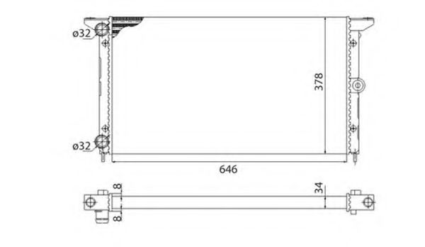 Imagine Radiator, racire motor MAGNETI MARELLI 350213692003