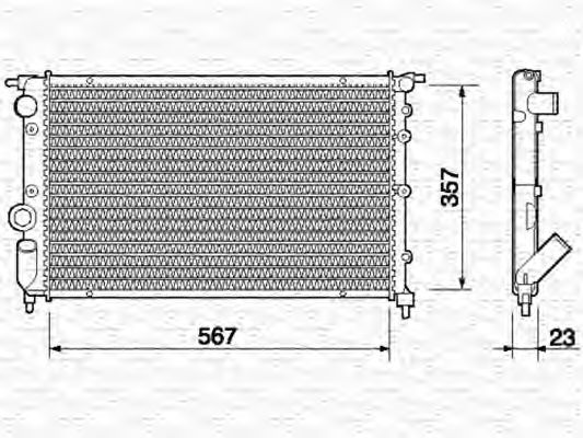 Imagine Radiator, racire motor MAGNETI MARELLI 350213710000