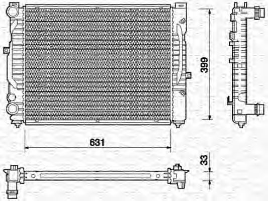 Imagine Radiator, racire motor MAGNETI MARELLI 350213712000