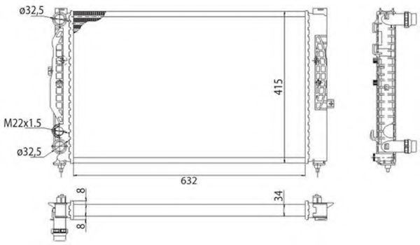 Imagine Radiator, racire motor MAGNETI MARELLI 350213712003