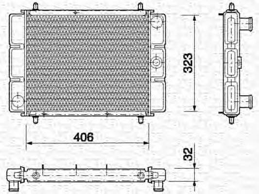 Imagine Radiator, racire motor MAGNETI MARELLI 350213721000