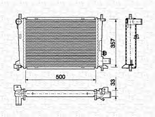 Imagine Radiator, racire motor MAGNETI MARELLI 350213725000