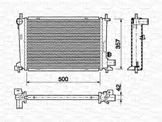 Imagine Radiator, racire motor MAGNETI MARELLI 350213726000