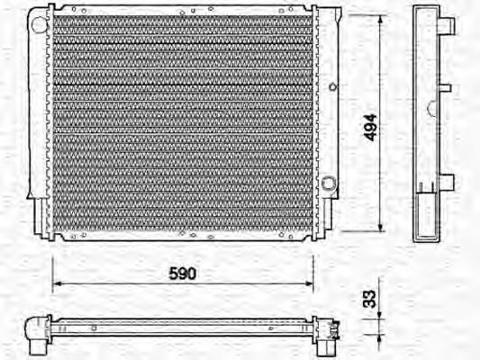 Imagine Radiator, racire motor MAGNETI MARELLI 350213733000