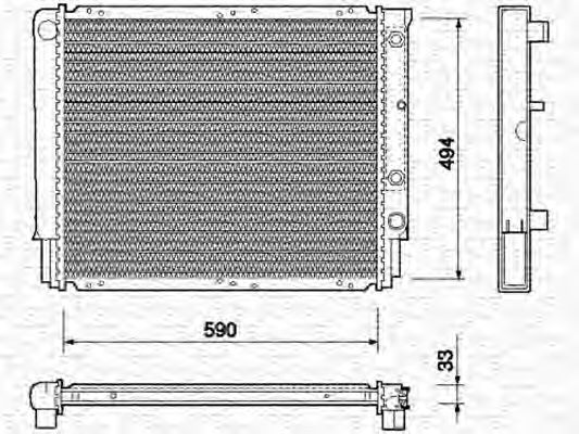 Imagine Radiator, racire motor MAGNETI MARELLI 350213734000