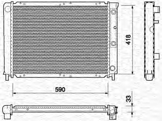 Imagine Radiator, racire motor MAGNETI MARELLI 350213736000