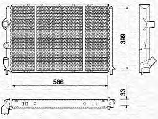 Imagine Radiator, racire motor MAGNETI MARELLI 350213737000