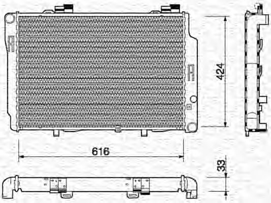 Imagine Radiator, racire motor MAGNETI MARELLI 350213741000