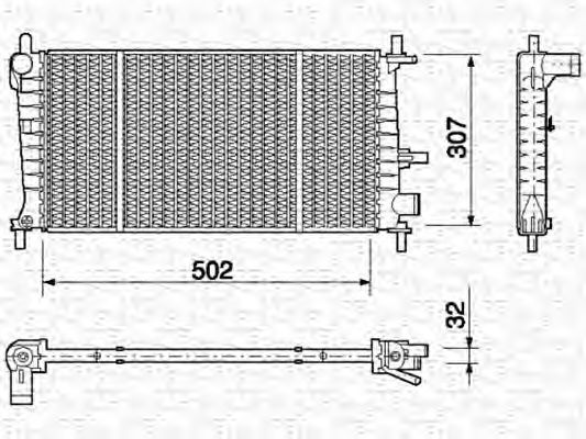 Imagine Radiator, racire motor MAGNETI MARELLI 350213748000