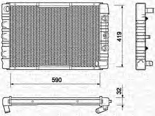 Imagine Radiator, racire motor MAGNETI MARELLI 350213768000