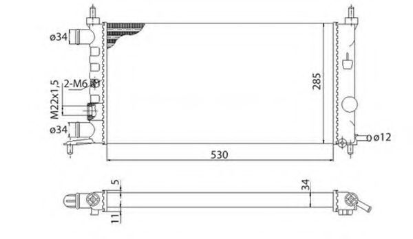 Imagine Radiator, racire motor MAGNETI MARELLI 350213776003