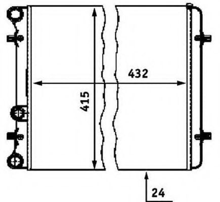 Imagine Radiator, racire motor MAGNETI MARELLI 350213804000