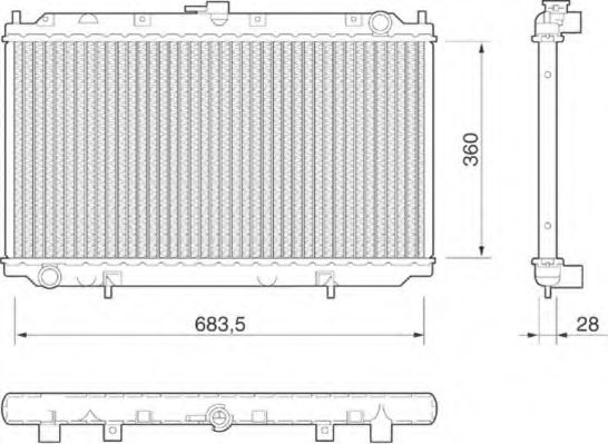 Imagine Radiator, racire motor MAGNETI MARELLI 350213805000