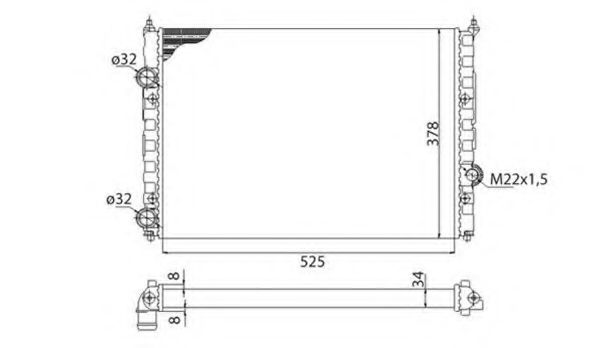 Imagine Radiator, racire motor MAGNETI MARELLI 350213808003