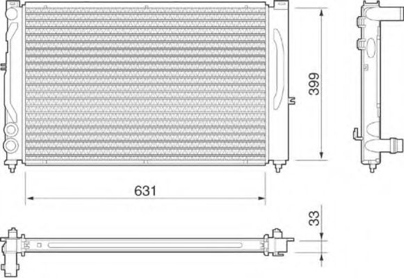 Imagine Radiator, racire motor MAGNETI MARELLI 350213811000