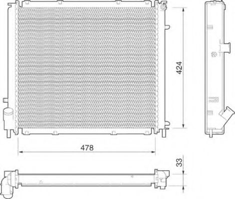 Imagine Radiator, racire motor MAGNETI MARELLI 350213812000