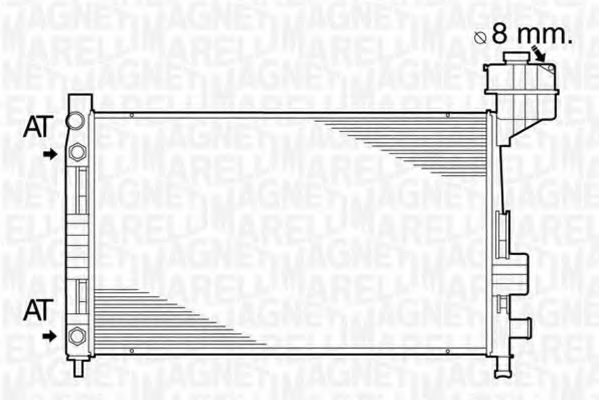 Imagine Radiator, racire motor MAGNETI MARELLI 350213822000