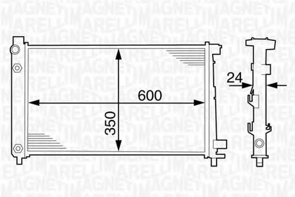 Imagine Radiator, racire motor MAGNETI MARELLI 350213823000