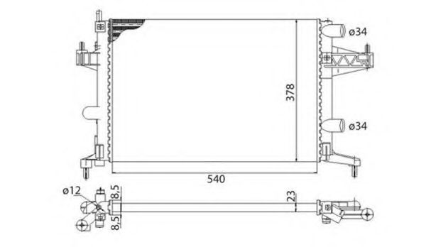 Imagine Radiator, racire motor MAGNETI MARELLI 350213829003