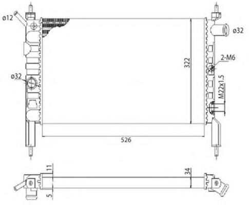 Imagine Radiator, racire motor MAGNETI MARELLI 350213831003