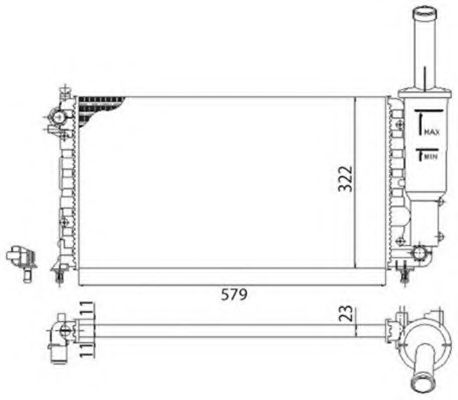 Imagine Radiator, racire motor MAGNETI MARELLI 350213892003