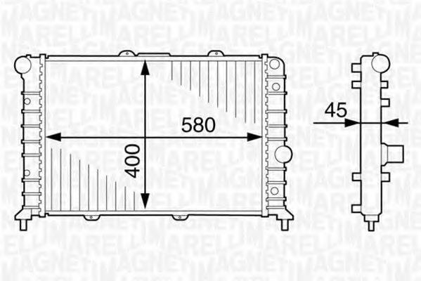 Imagine Radiator, racire motor MAGNETI MARELLI 350213897000