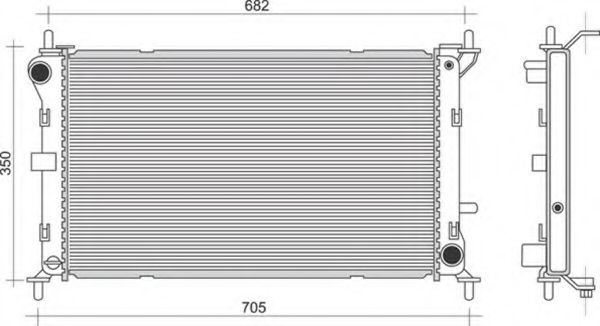 Imagine Radiator, racire motor MAGNETI MARELLI 350213910000