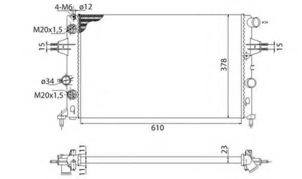 Imagine Radiator, racire motor MAGNETI MARELLI 350213961003