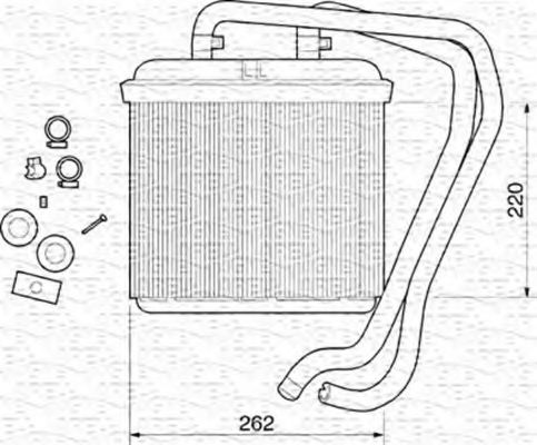 Imagine Schimbator caldura, incalzire habitaclu MAGNETI MARELLI 350218071000