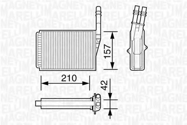 Imagine Schimbator caldura, incalzire habitaclu MAGNETI MARELLI 350218157000