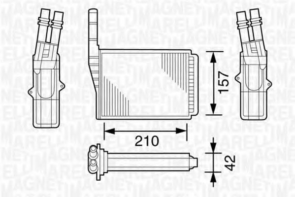 Imagine Schimbator caldura, incalzire habitaclu MAGNETI MARELLI 350218161000