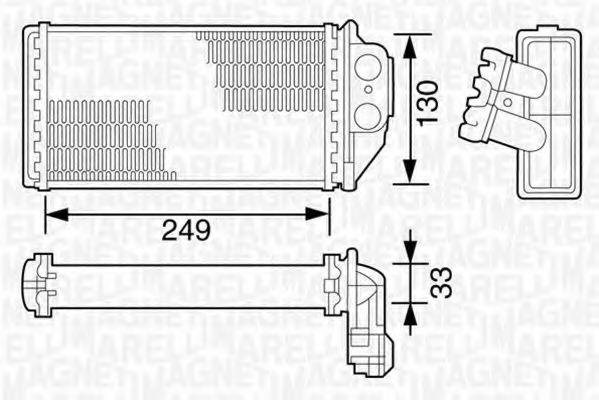 Imagine Schimbator caldura, incalzire habitaclu MAGNETI MARELLI 350218163000