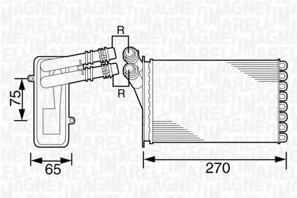 Imagine Schimbator caldura, incalzire habitaclu MAGNETI MARELLI 350218224000