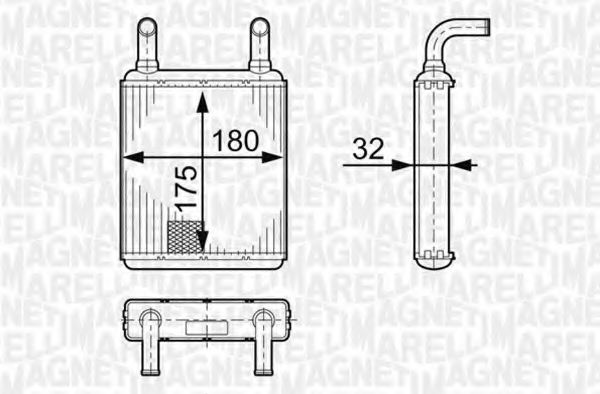 Imagine Schimbator caldura, incalzire habitaclu MAGNETI MARELLI 350218245000